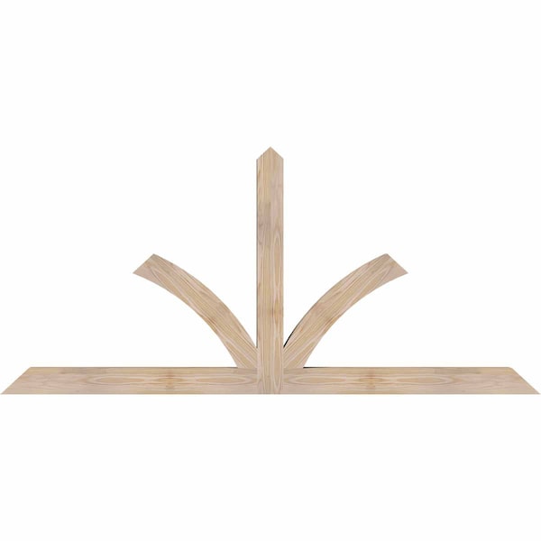 Ekena Millwork Richland Smooth Timber Gable Bracket, Douglas Fir, 72"W x 33"H x 3 1/2"D x 3 1/2"F, 11/12 Pitch GBW072X33X0404RIC00SDF - main
